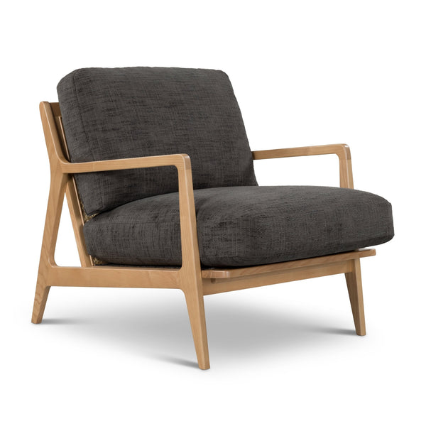 Carmelo Upholstered Accent Chair - Urbia Sofas - Oak - Black - HORNE