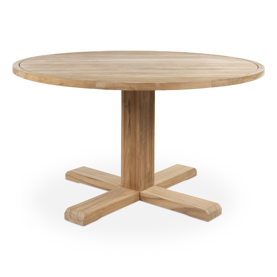 Catania Low Bistro Table - BETACO Tables + Desks - Round / Teak - HORNE