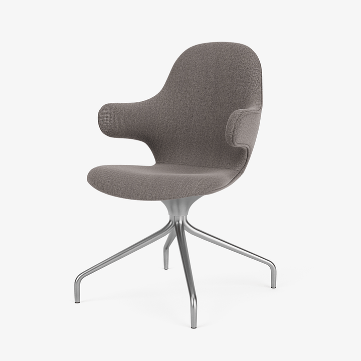 Catch Armchair - 4 - Star Swivel Base - &Tradition Chairs - Re - wool 2108 - Polished Aluminum - HORNE
