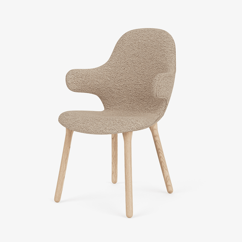 Catch Armchair - Wood Base - &Tradition Chairs - Remix 0123 - Black Lacquered Oak - HORNE