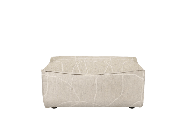 Catena Pouf Square - S500 - Ferm Living Stools + Benches + Ottomans - Can Lis - Sand/Off - White - HORNE