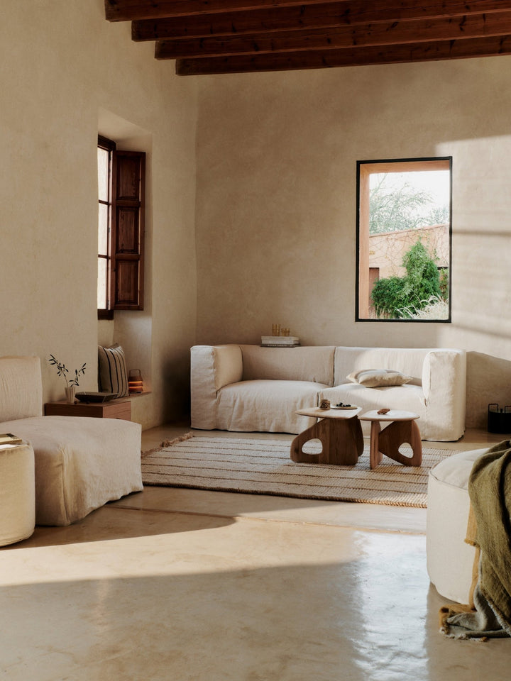 Catena Sofa Armrest Left - S400 - Ferm Living Sofas - Rich Linen - Natural - HORNE