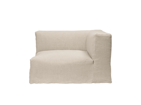 Catena Sofa Armrest Right - S401 - Ferm Living Sofas - Loose Drape - Natural - HORNE