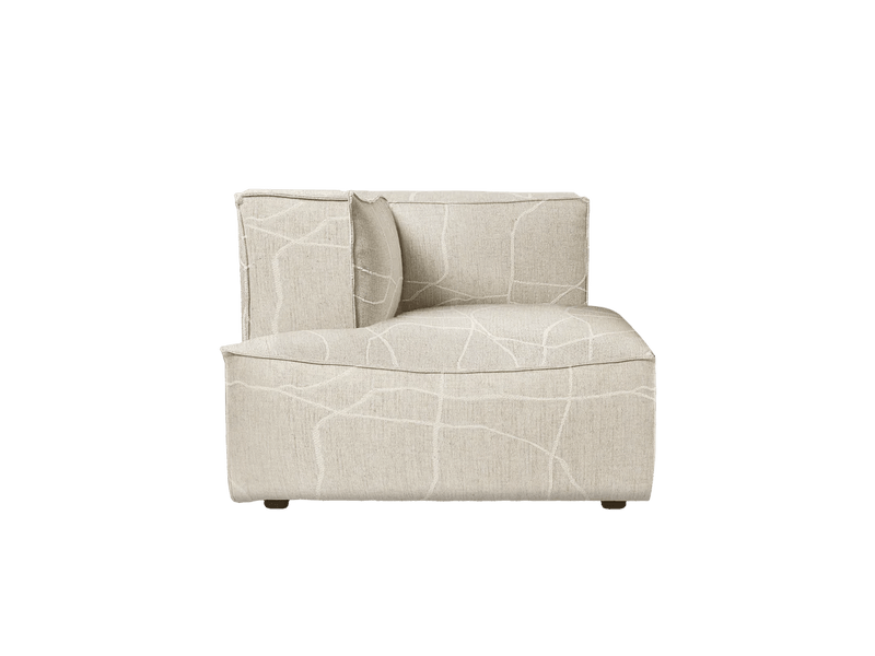Catena Sofa Chaise Longue Right - S601 - Ferm Living Sofas - Cotton Linen - Natural - HORNE
