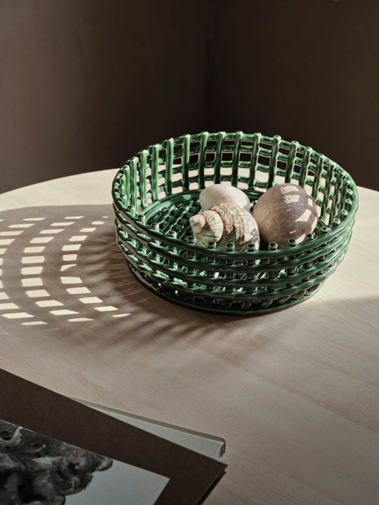 Ceramic Centrepiece - Emerald Green - Ferm Living Serveware - HORNE