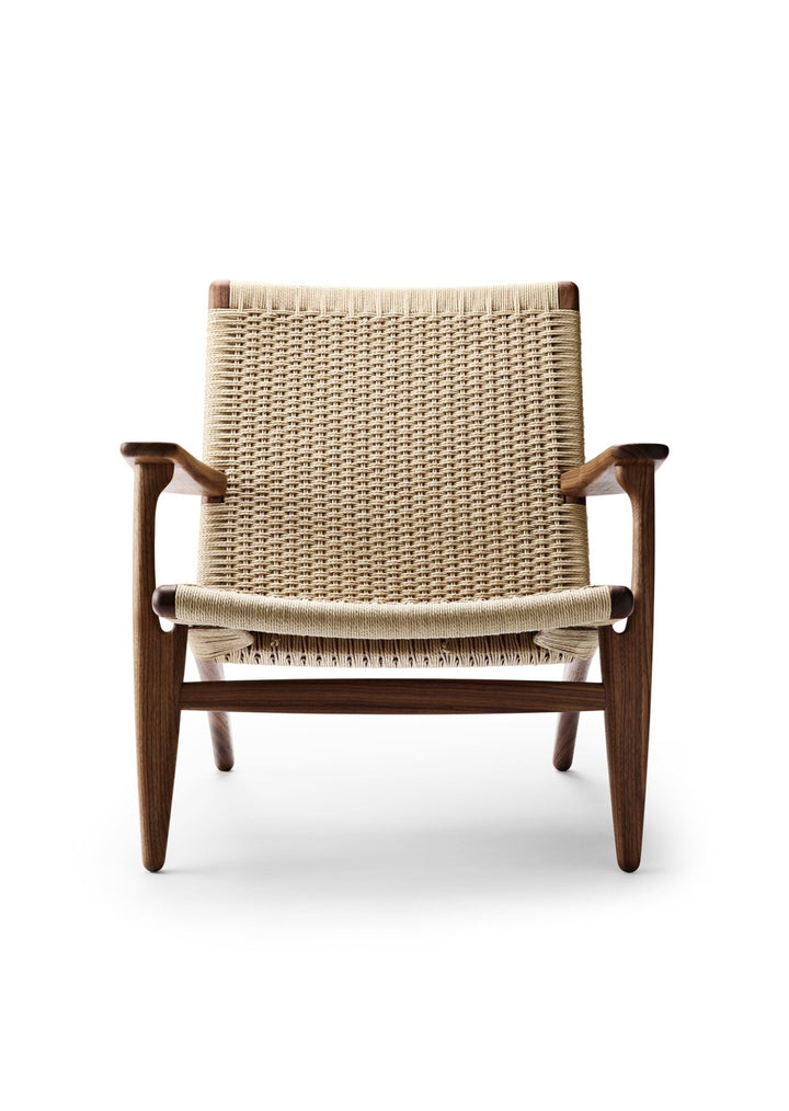 CH25 Lounge Chair - Carl Hansen & Son Chairs - Oiled Walnut/ Natural Paper Cord - HORNE