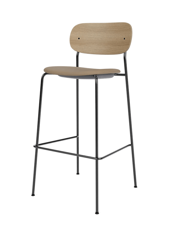 Co Bar Chair - Seat Upholstered - Audo Copenhagen Chairs - Natural Oak - Sierra 1611 - HORNE