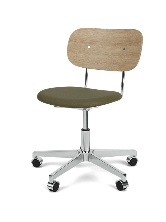 Co Task Chair - Seat Upholstered - Audo Copenhagen Chairs - Natural Oak - Sierra 0441 - HORNE