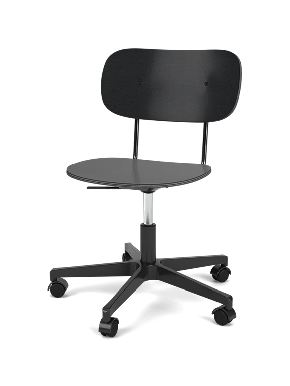 Co Task Chair - Un - Upholstered - Audo Copenhagen Chairs - Without armrests - Black Oak - Black aluminium - HORNE
