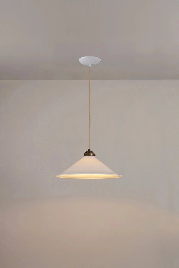 Cobb Rise & Fall Pendant - Large - Original BTC Pendants - Natural with Satin Brass - HORNE