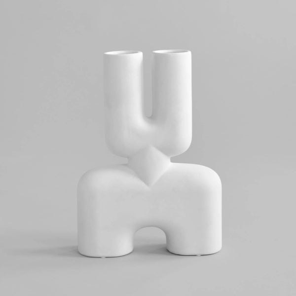 Cobra Vase Double - 101 Copenhagen Vases - Medio - Bone White - HORNE