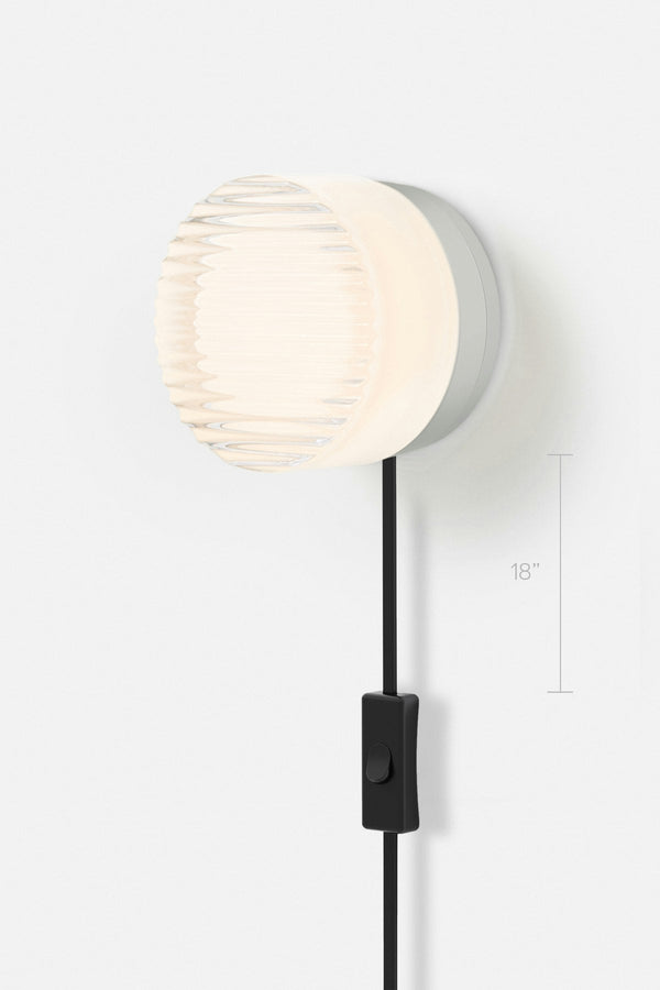 Crisp Corded - RBW Lighting - White Interior - 2700K (warm white) - Corded Plug - in (Bottom) w. Toggle Switch / 120V Input - HORNE