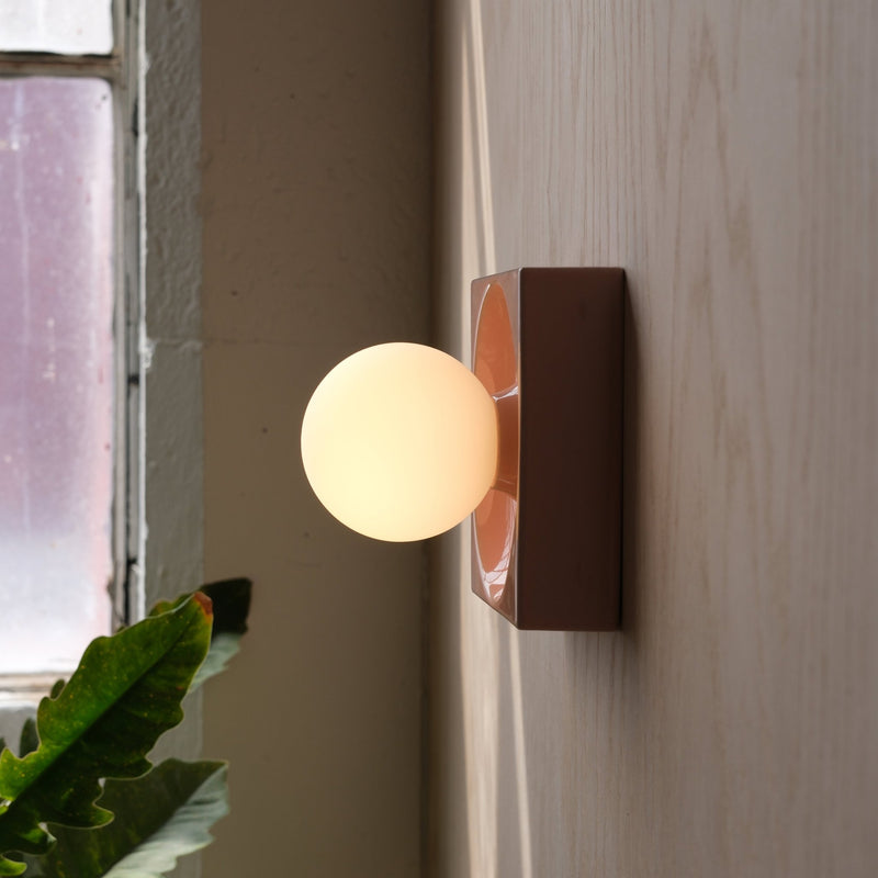 Cubic Sconce - Misewell Lamps - Coral - HORNE