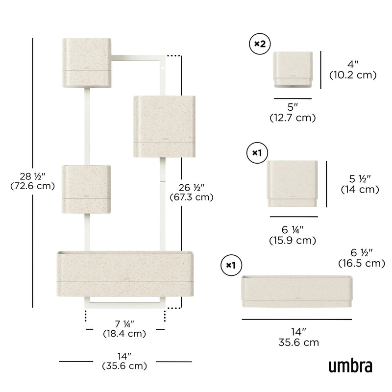 Cubiko Wall Planter - Umbra Pots & Planters - Black - HORNE