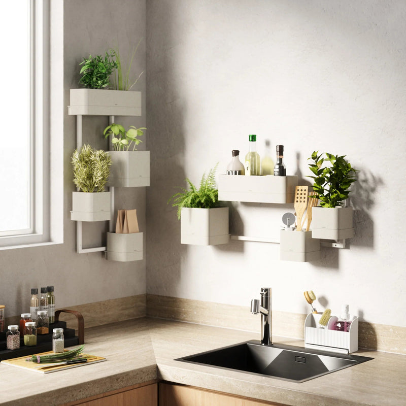 Cubiko Wall Planter - Umbra Pots & Planters - Black - HORNE