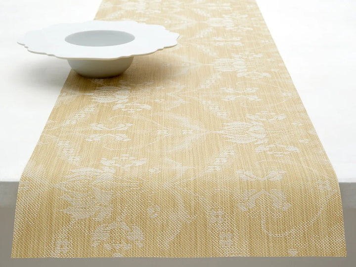 Damask Table Runner - Chilewich - Kitchen + Table Linens - Wheat - HORNE
