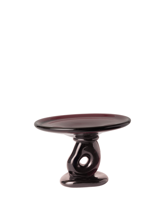 Damo Glass Centrepiece - Ø21 - Ferm Living Serveware - Dark Grape - HORNE