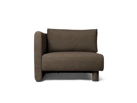 Dase Sofa Armrest - Left - Ferm Living Sofas - Soft Bouclé - Dark Brown - HORNE