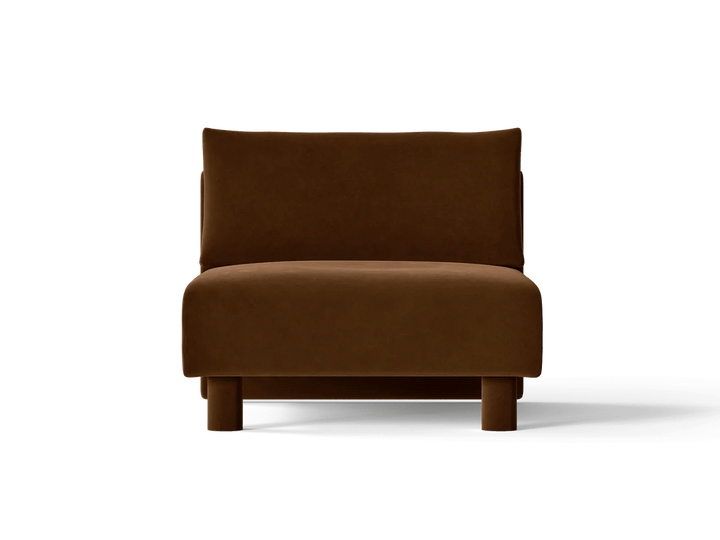 Dase Sofa Center - Ferm Living Sofas - Rich Velvet - Soft Brown - HORNE