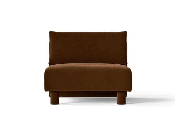 Dase Sofa Center - Ferm Living Sofas - Rich Velvet - Soft Brown - HORNE