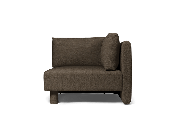 Dase Sofa Corner - Ferm Living Sofas - Soft Bouclé - Dark Brown - HORNE