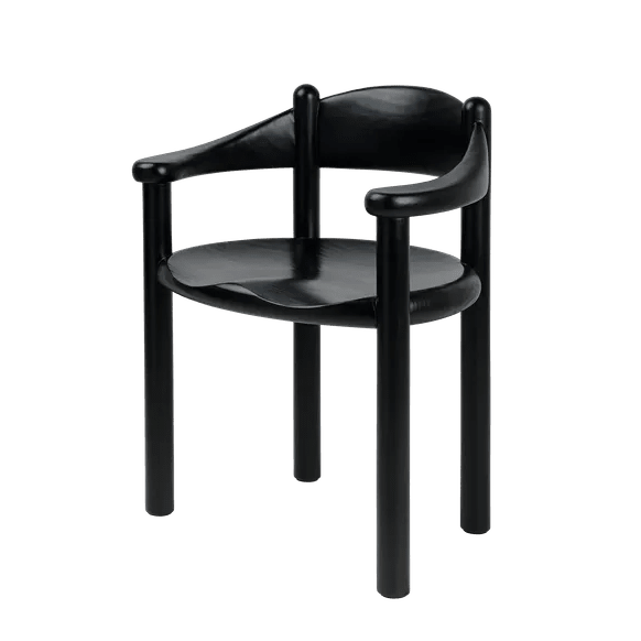 Daumiller Dining Armchair - Gubi Dining Chairs - Brown/Black Pine - HORNE