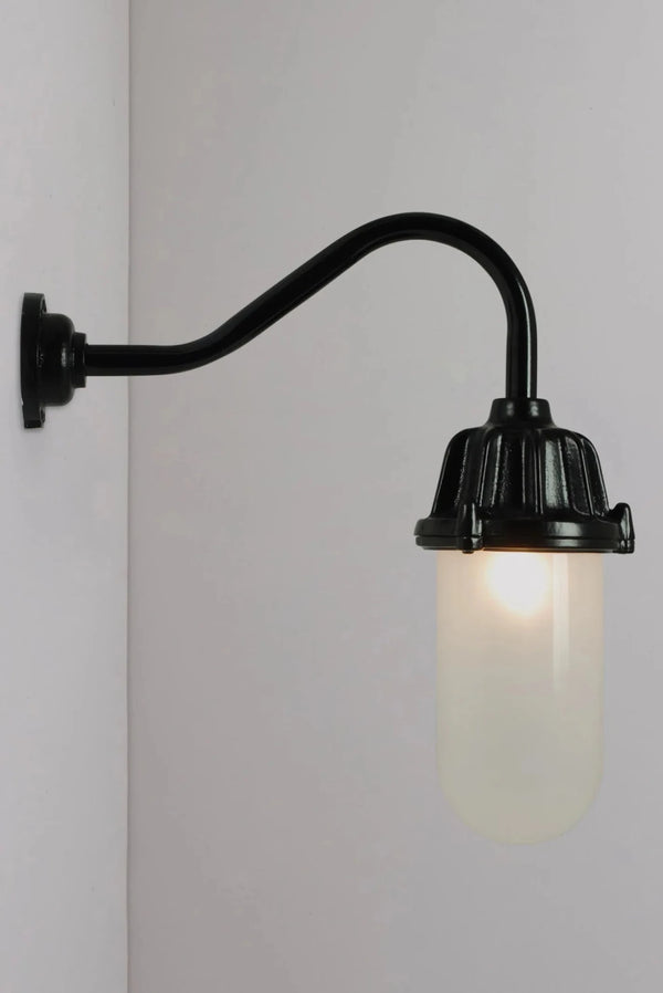 Dockside Wall Light - Davey Lighting Outdoor Lights - Black - Frosted - HORNE