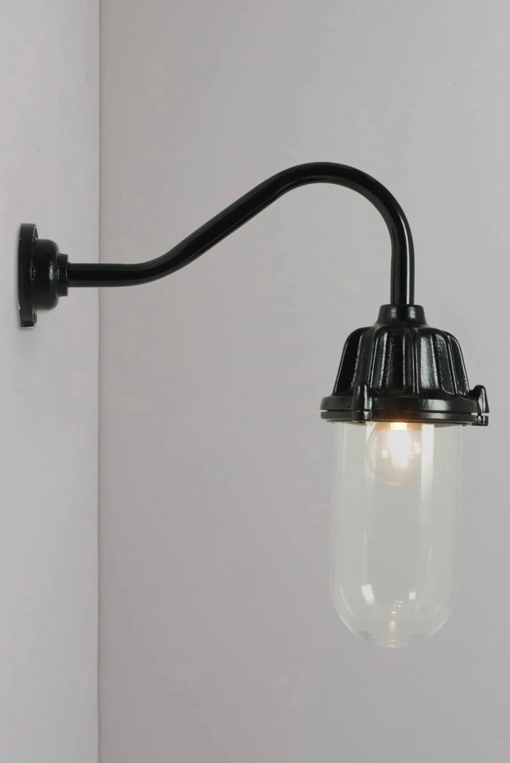 Dockside Wall Light - Davey Lighting Outdoor Lights - Black - Clear - HORNE