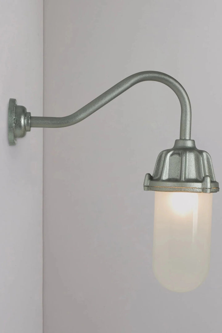 Dockside Wall Light - Davey Lighting Outdoor Lights - Anodised Aluminium - Frosted - HORNE