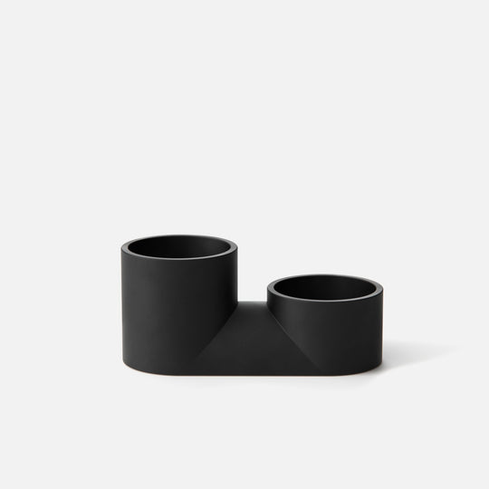 Double Planter - Misewell Pots & Planters - Black - HORNE
