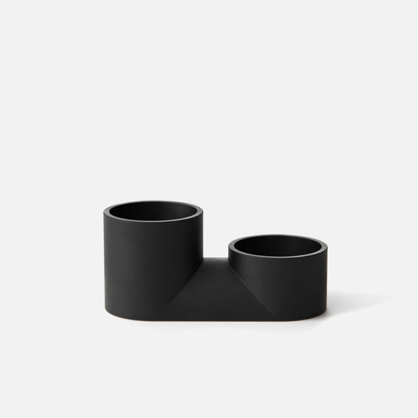 Double Planter - Misewell Pots & Planters - Black - HORNE