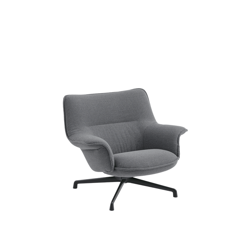 Doze Lounge Chair - Swivel Base - Muuto Chairs - Ocean 80/Anthracite Black - High Back - HORNE