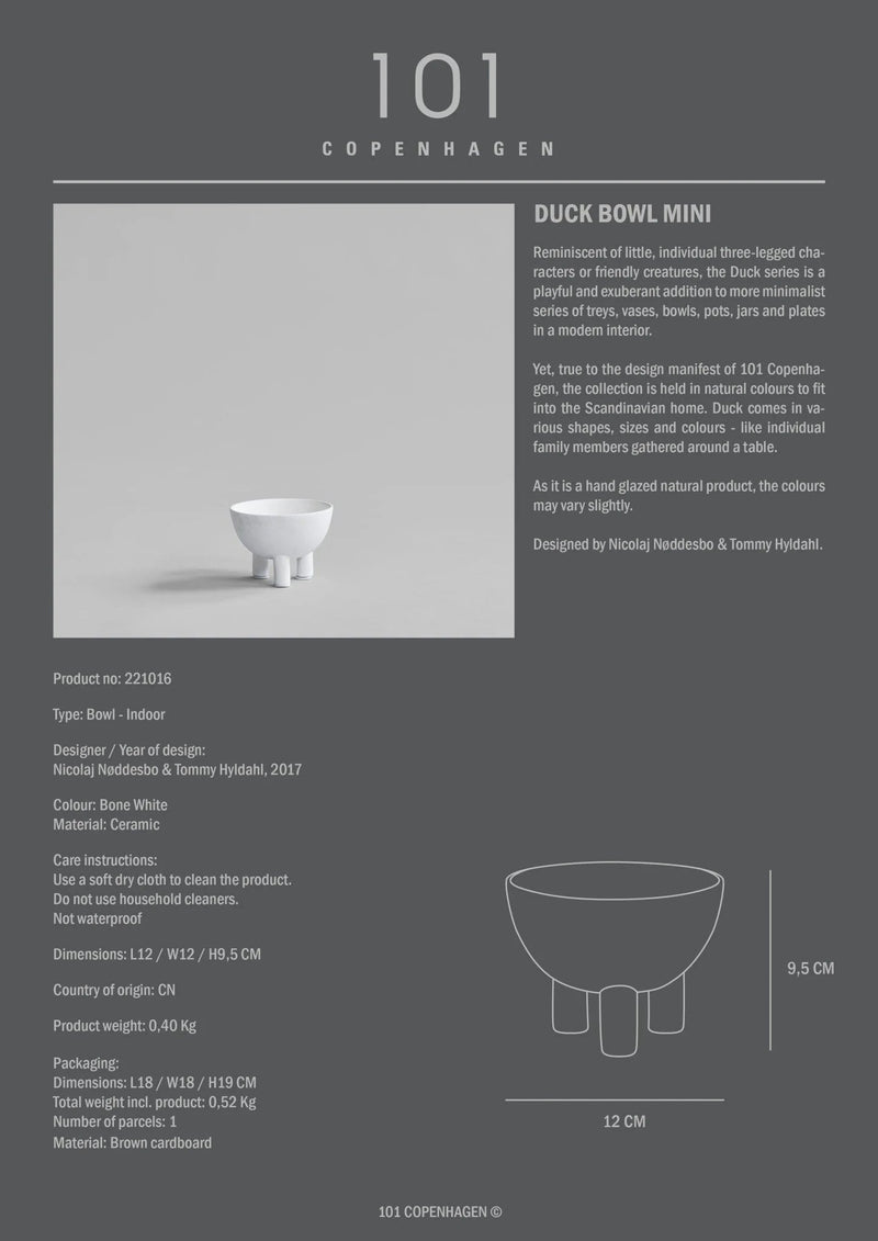 Duck Bowl - 101 Copenhagen Serveware - Big - Sand - HORNE