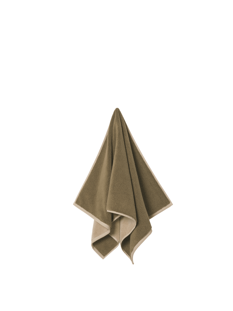 Ekko Hand Towel - Ferm Living - Cashmere/Off - white - HORNE