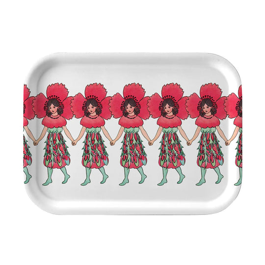 Elsa Beskow Tray 20x27 - HORNE - Poppy - HORNE