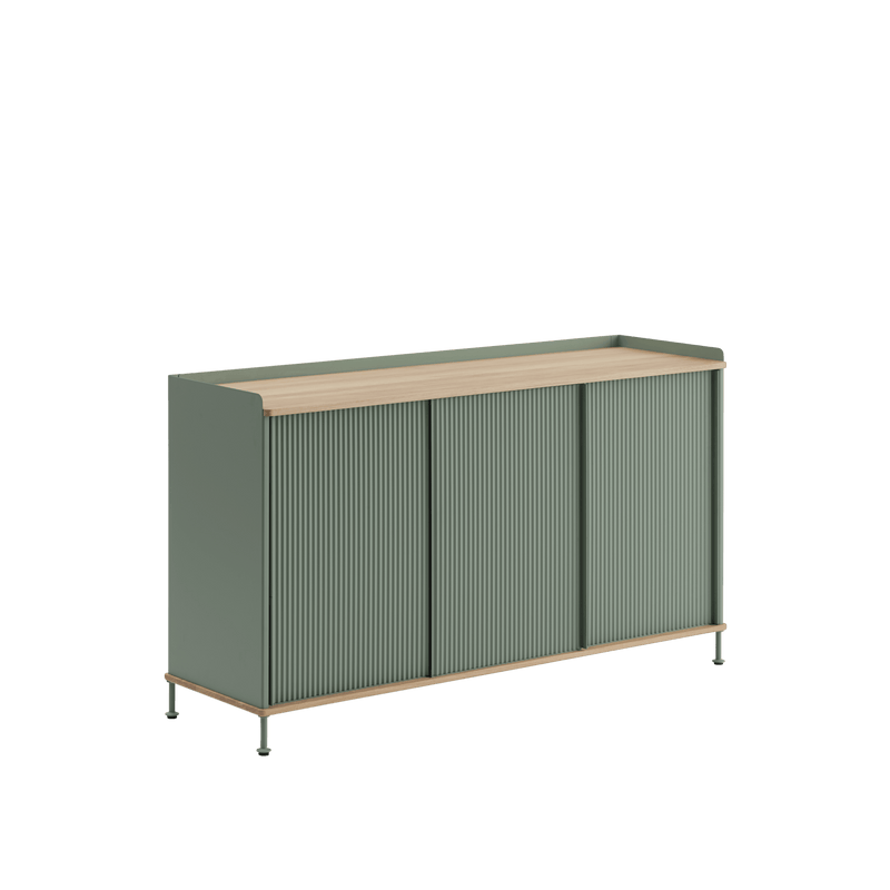 Enfold Sideboard - Tall - 3 shelves - Muuto Sideboards + Cabinets - Black/Anthracite Black - HORNE