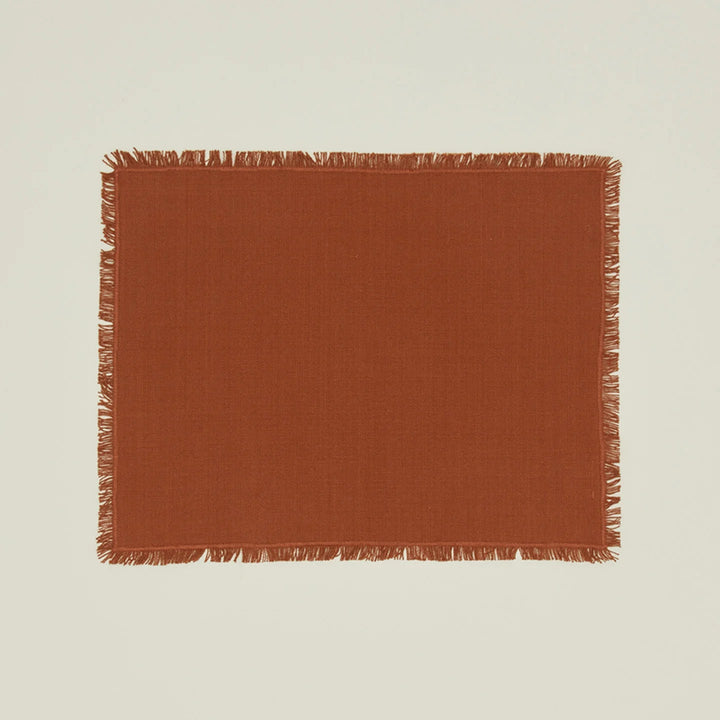 Essential Cotton Placemat - Set of 4 - Hawkins New York - Kitchen + Table Linens - Terracotta - HORNE