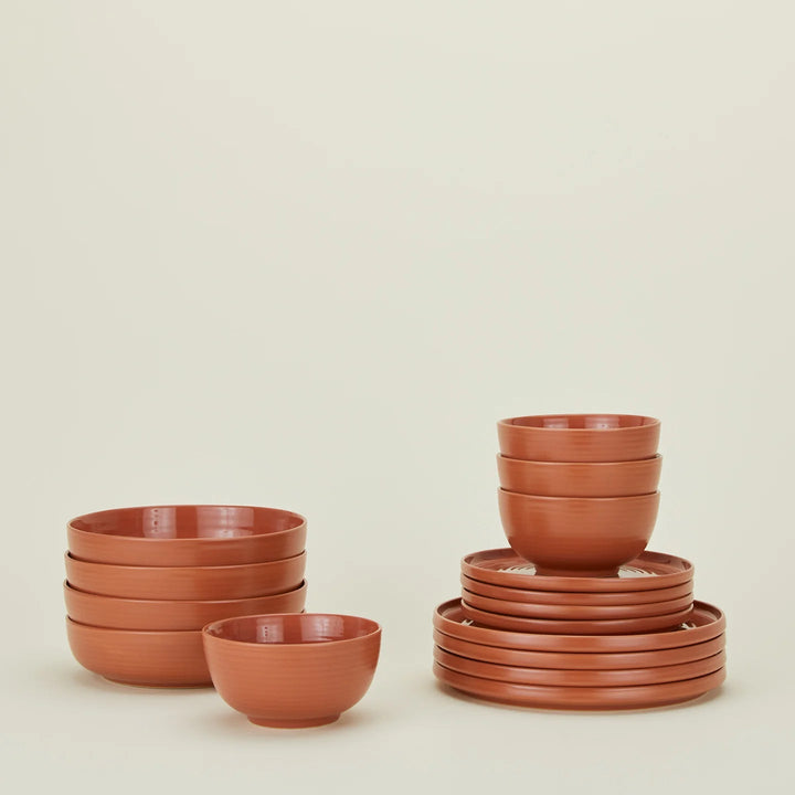 Essential Dinnerware - 16 Piece Set - Hawkins New York Dinnerware - Terracotta - HORNE
