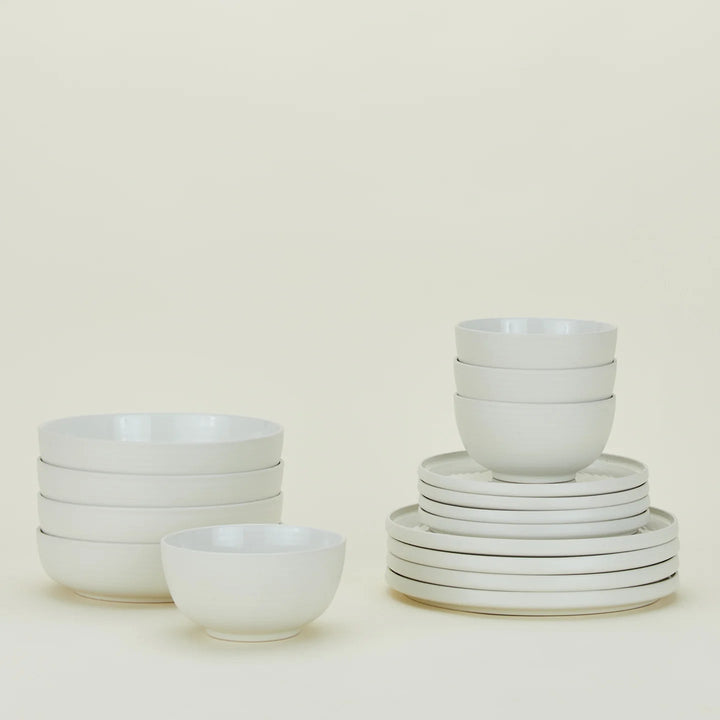 Essential Dinnerware - 16 Piece Set - Hawkins New York Dinnerware - Bone - HORNE