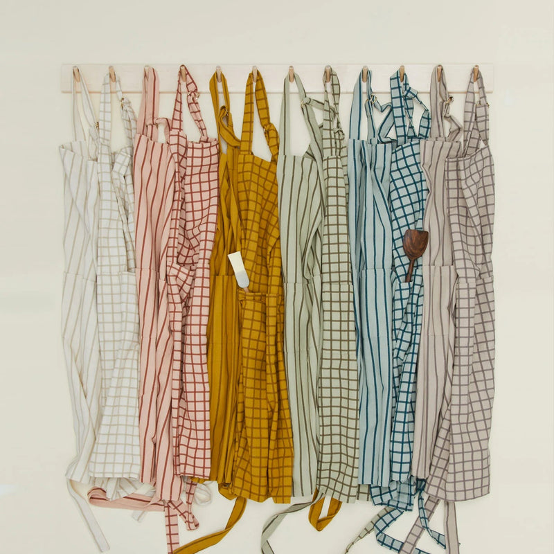 Essential Striped Apron - Hawkins New York Kitchen Tools - Ivory/Flax - HORNE