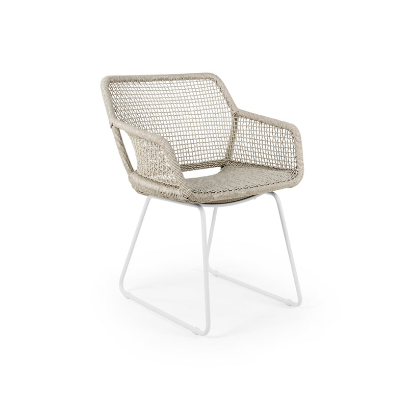 Esta Arm Chair - BETACO Chairs - Black Aluminum / Black Wicker - HORNE