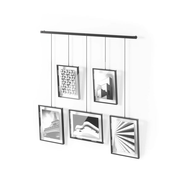 Exhibit Wall Picture Frames - Set of 5 - Umbra Mirrors - Black - HORNE