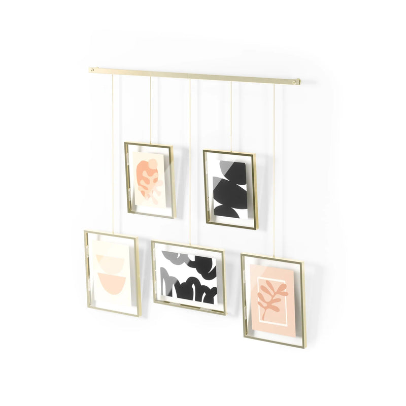 Exhibit Wall Picture Frames - Set of 5 - Umbra Mirrors - Black - HORNE