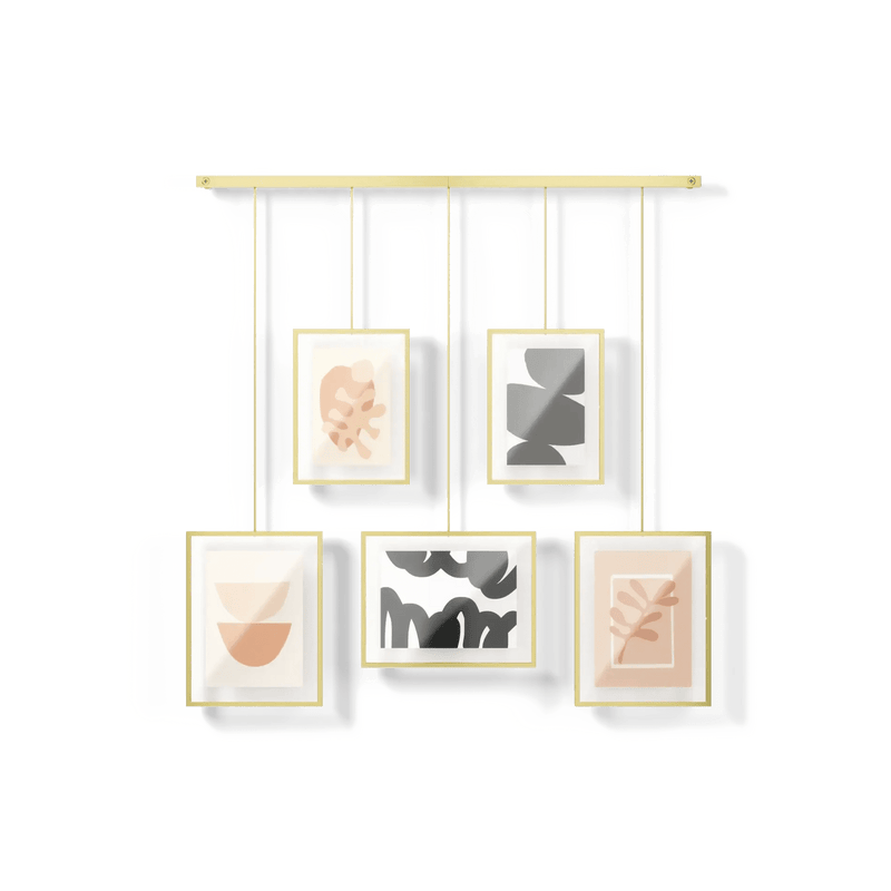 Exhibit Wall Picture Frames - Set of 5 - Umbra Mirrors - Black - HORNE