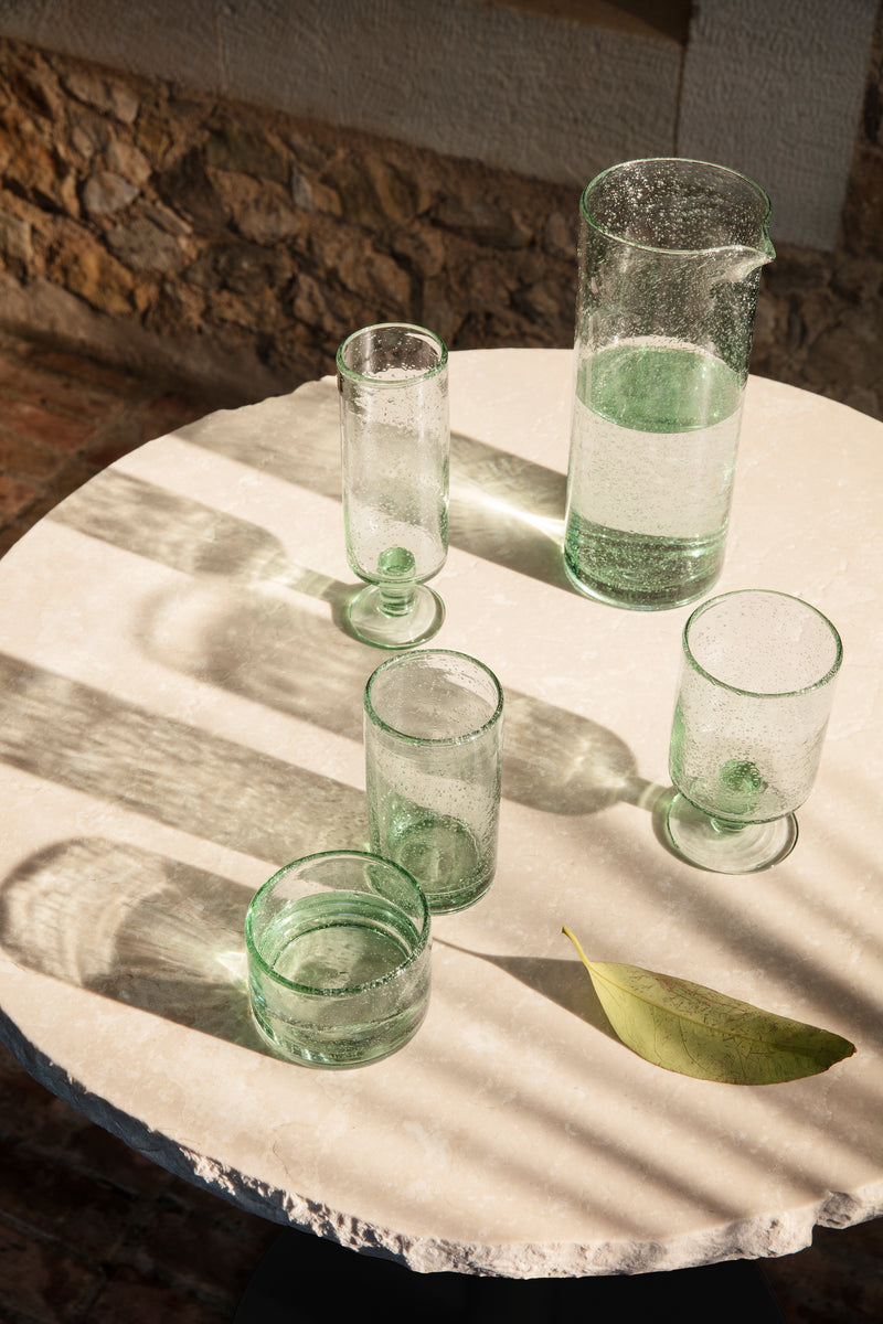 Oli Wine Glass - Ferm Living Glassware - Recycled Clear - HORNE