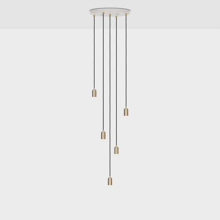Five Pendant in Brass + Voronoi II - Tala Cluster Pendants - HORNE
