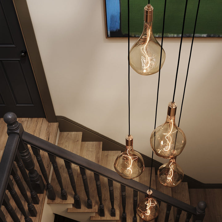Five Pendant in Brass + Voronoi III - Tala Cluster Pendants - HORNE
