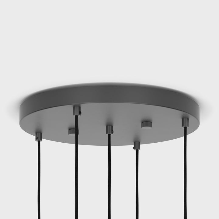Five Pendant in Graphite + Voronoi II - Tala Cluster Pendants - HORNE