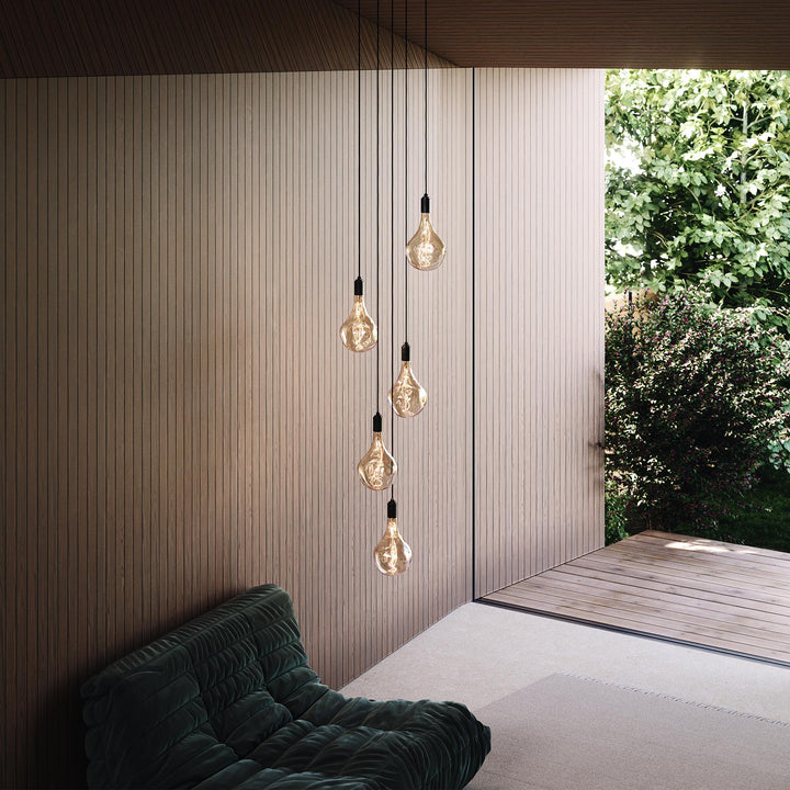 Five Pendant in Graphite + Voronoi II - Tala Cluster Pendants - HORNE