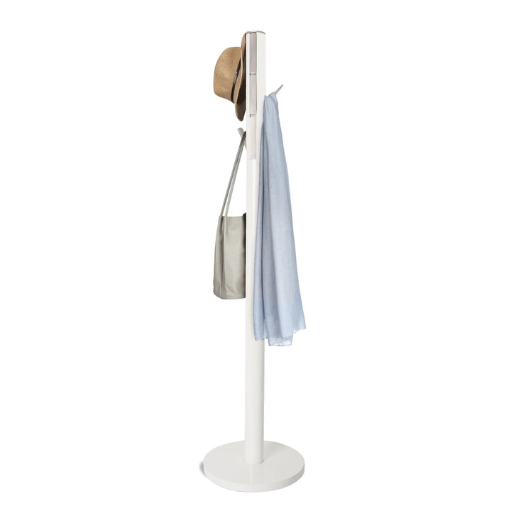 Flapper Coat Rack - Form & Refine Coat + Key Racks - White-Nickel - HORNE